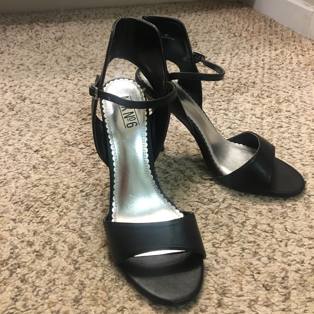 Mix No 6 Strappy Black Heels